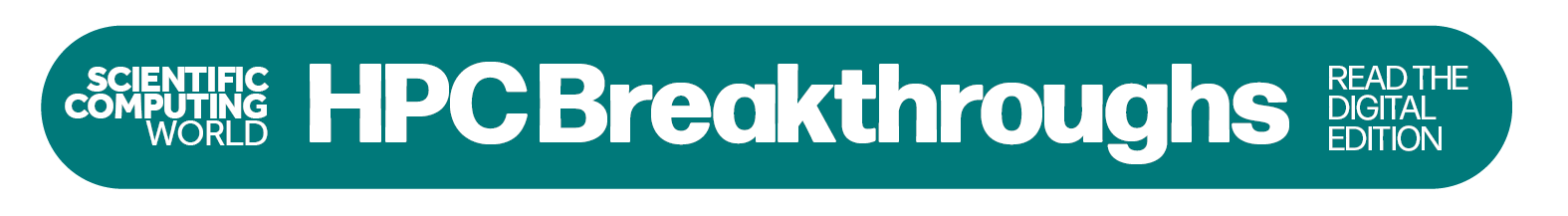A green button with white text that reads 'Scientific Computing World HPC Breakthroughs - Read the digital edition'