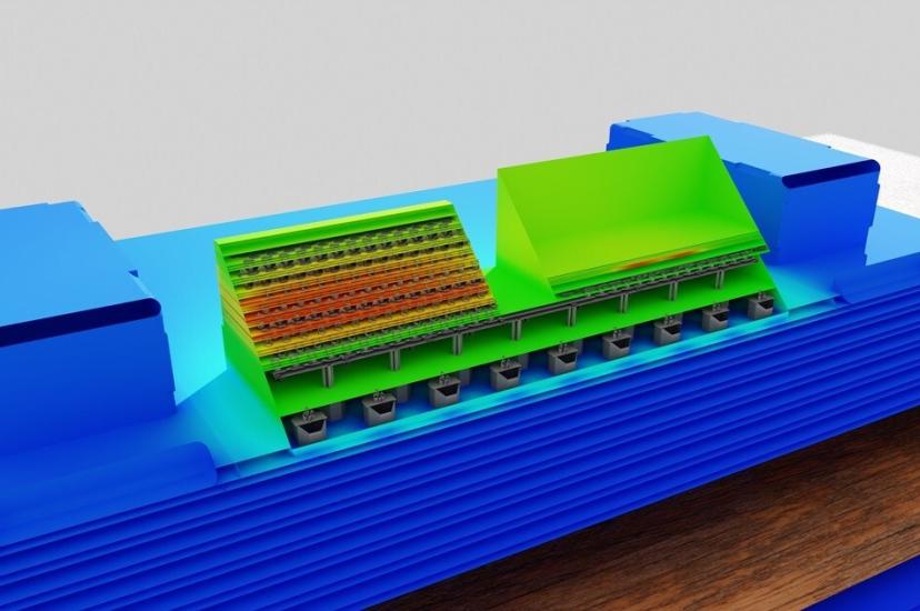 Field visualisation of 3D-IC with Omniverse 