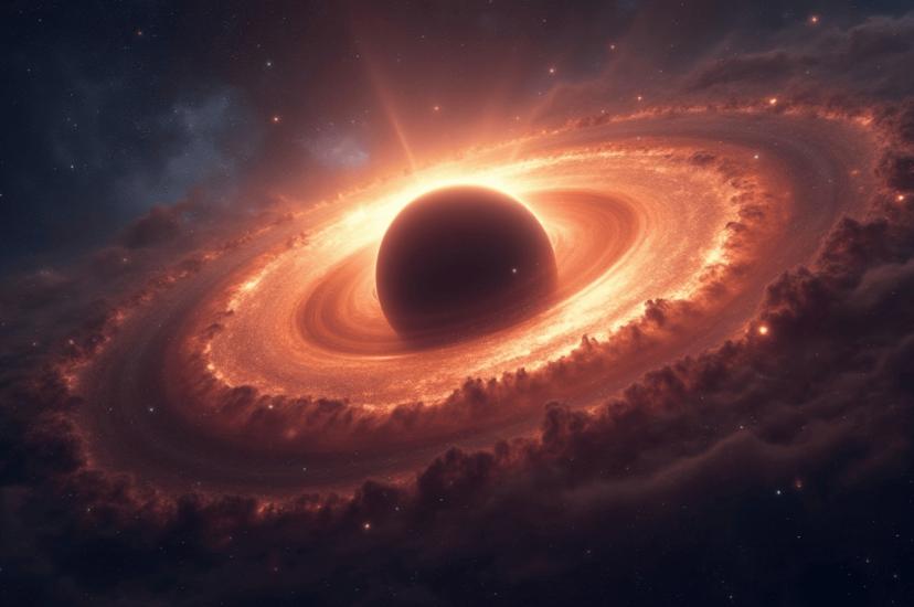 An image of a black hole 