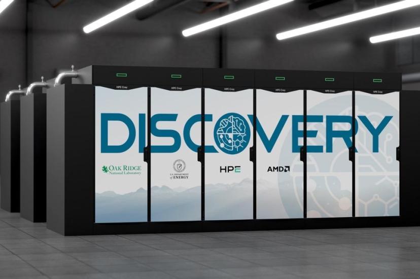 Rendering of the future "Discovery" HPC system at ORNL