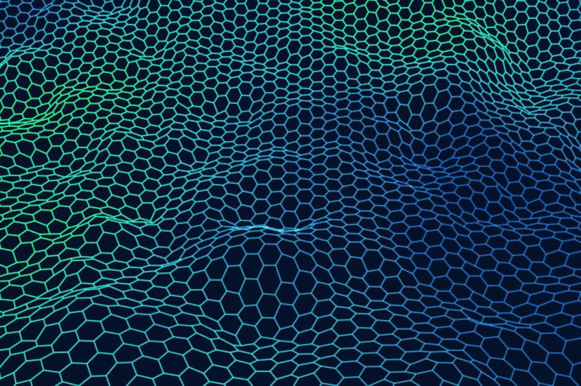 Graphene hexagonal grid