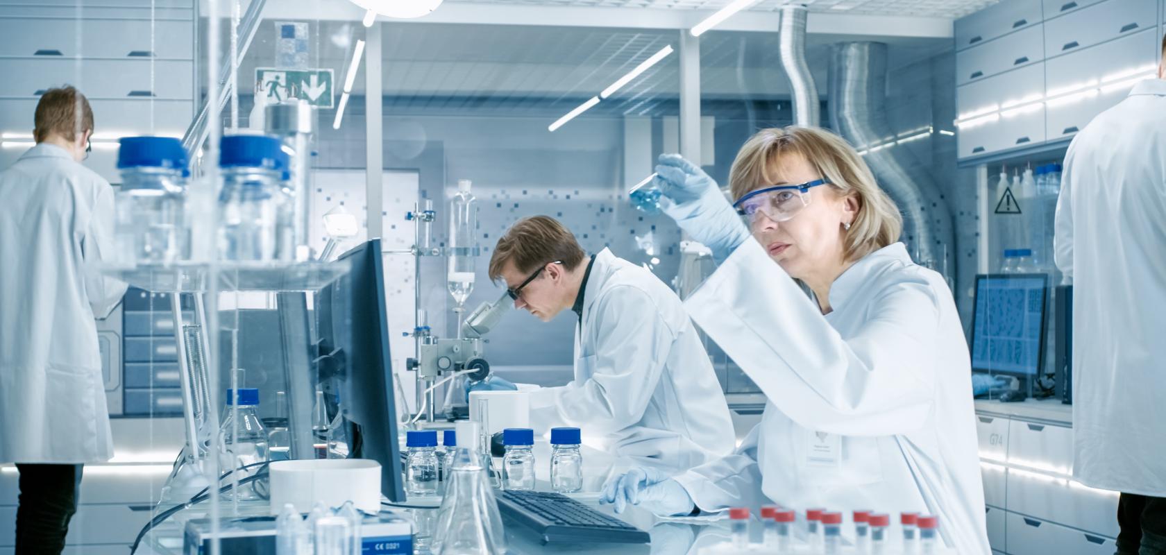 Laboatory research stock image