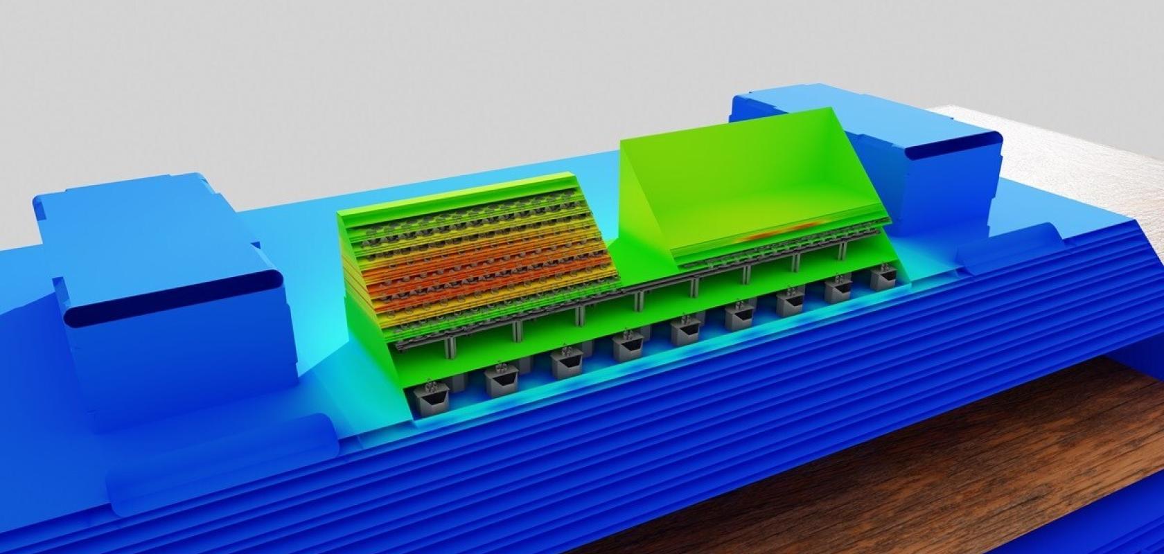 Field visualisation of 3D-IC with Omniverse