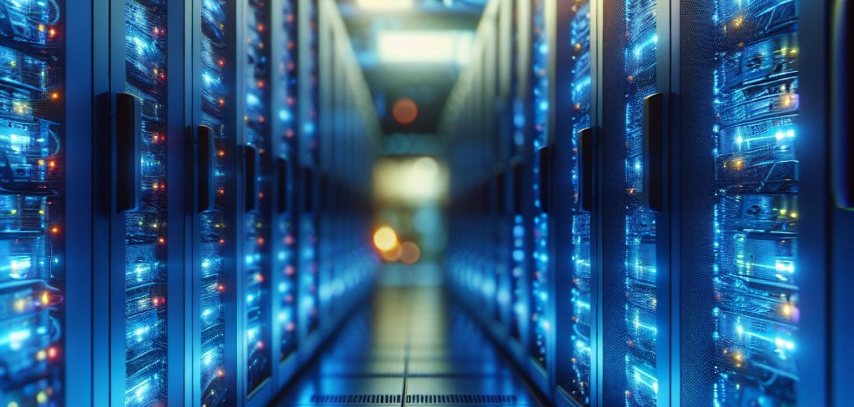 Supercomputer server racks