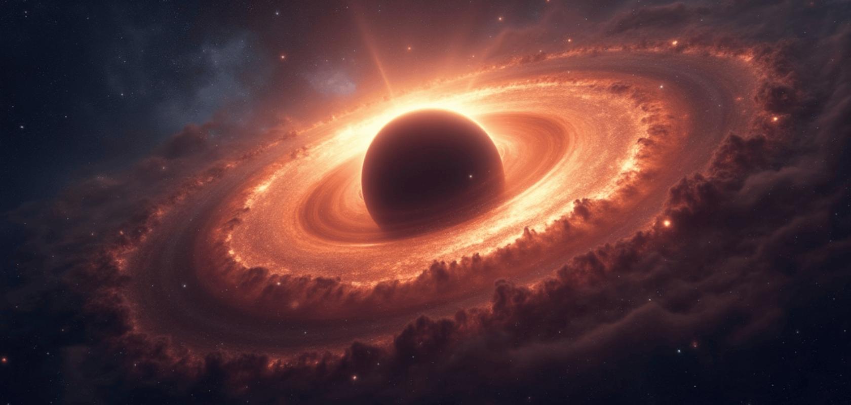 An image of a black hole