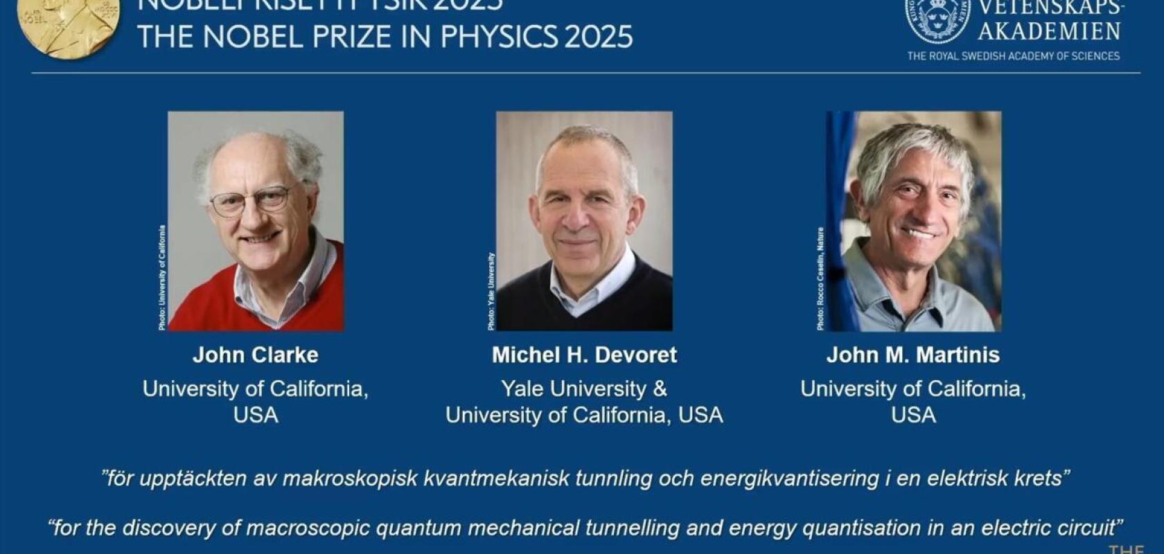 John Clarke, Michel Devoret and John Martinis