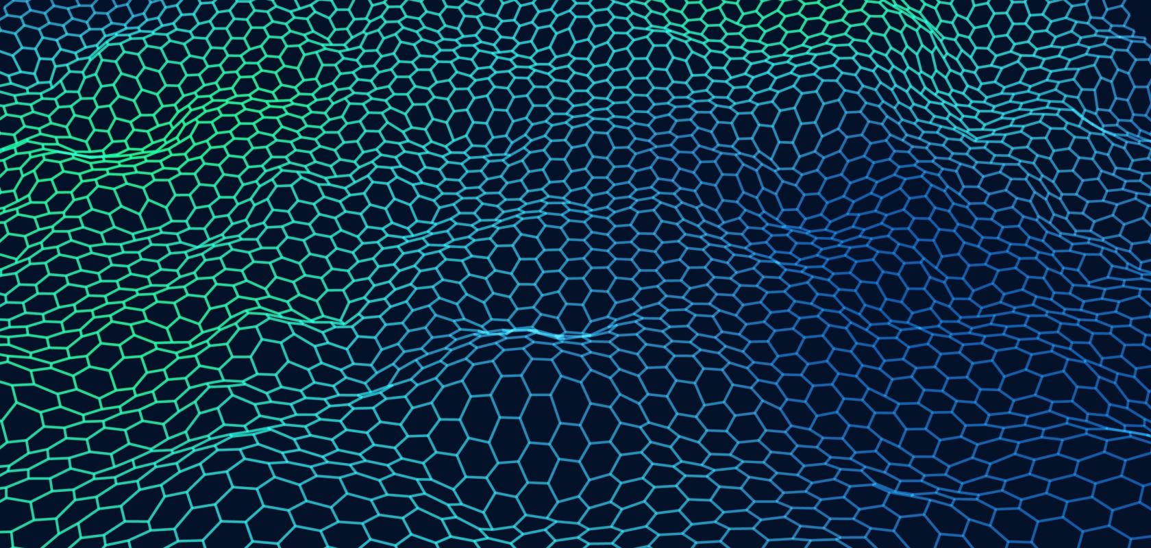 Graphene hexagonal grid