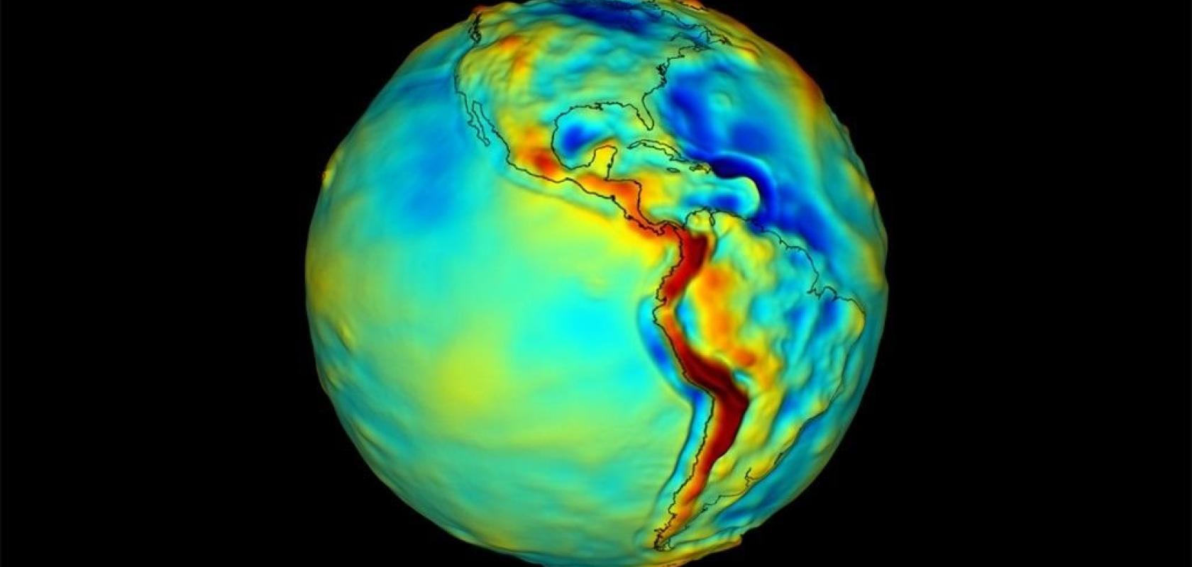 A map of Earth’s gravity.