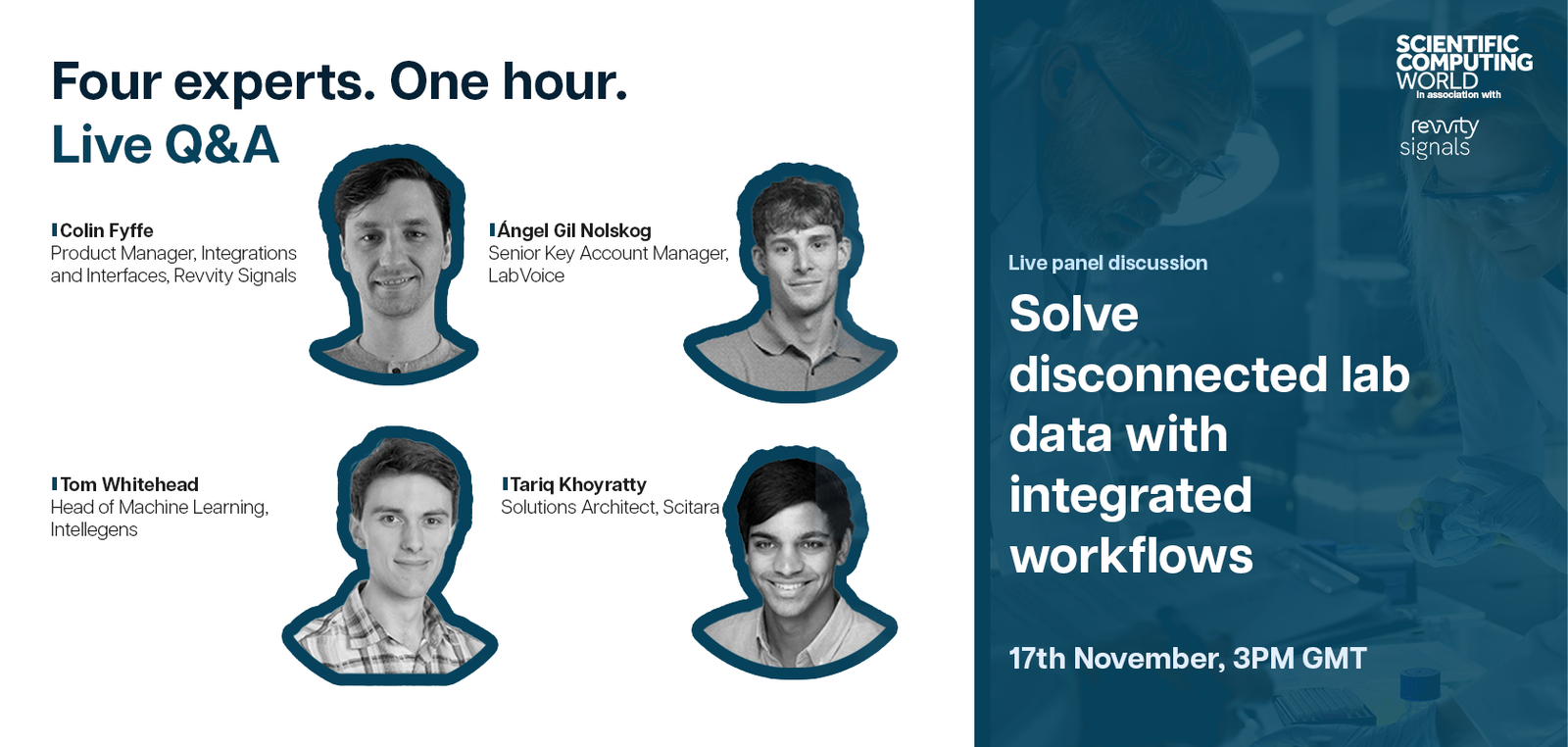 Connected science: solve disconnected lab data with integrated workflows - Live Online Panel Discussion