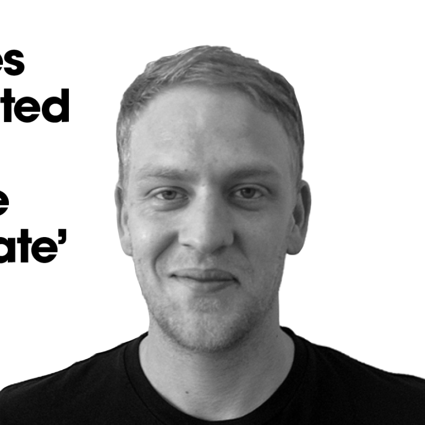 A white man in a blck t-shirt next to a column f text that reads: '‘New technologies should be evaluated not only by their novelty but by the value they generate’ -– Robert Roe, Editor, Scientific Computing World 